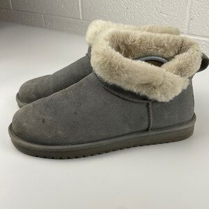UGG | Koolaburra | Dezi Mini Grey Suede Faux Fur Lined Ankle Boot Size 10
